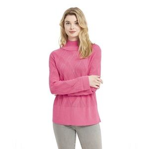 NIC+ZOE MISSY ETERNAL Pink Coral Sweater Size XS